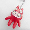 Mobile Decoration, PU Leather, Chain: about 60mm long, Pendant: about 57mm wide, Sold by Dozen