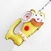 Mobile Decoration, PU Leather, Chain: about 60mm long, Pendant: about 50mm wide, Sold by Dozen