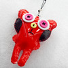 Mobile Decoration, PU Leather, Chain: about 60mm long, Pendant: about 70mm wide, Sold by Dozen