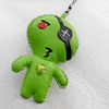 Mobile Decoration, PU Leather, Chain: about 60mm long, Pendant: about 56mm wide, Sold by Dozen