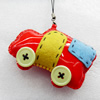 Mobile Decoration, PU Leather, Jeep, Chain: about 60mm long, Pendant: about 90mm wide, Sold by Dozen