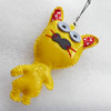 Mobile Decoration, PU Leather, Chain: about 60mm long, Pendant: about 60mm wide, Sold by Dozen