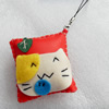 Mobile Decoration, PU Leather, Chain: about 60mm long, Pendant: about 85mm wide, Sold by Dozen