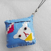 Mobile Decoration, PU Leather, Chain: about 60mm long, Pendant: about 70mm wide, Sold by Dozen