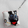 Mobile Decoration, PU Leather, Chain: about 60mm long, Pendant: about 70mm wide, Sold by Dozen