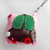 Mobile Decoration, PU Leather, Chain: about 60mm long, Pendant: about 70mm wide, Sold by Dozen