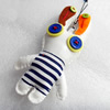 Mobile Decoration, PU Leather, Chain: about 60mm long, Pendant: about 65mm wide, Sold by Dozen