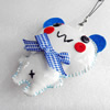 Mobile Decoration, PU Leather, Chain: about 60mm long, Pendant: about 66mm wide, Sold by Dozen