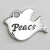 Pendant Zinc Alloy Jewelry Findings Lead-free, 20x14mm, Hole:2mm, Sold by Bag