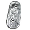 Connectors Zinc Alloy Jewelry Findings Lead-free, 12x27mm, Hole:2mm, Sold by Bag