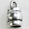 Zinc Alloy Cord End Caps Lead-free, 6x10mm, Hole:2mm, Sold by Bag