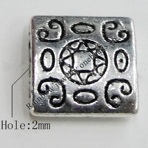 Bead Zinc Alloy Jewelry Findings Lead-free, 12mm, Hole:2mm, Sold by Bag