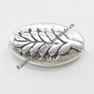 Bead Zinc Alloy Jewelry Findings Lead-free, 14x8mm, Hole:1mm, Sold by Bag