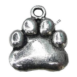 Pendant Zinc Alloy Jewelry Findings Lead-free, 15x18mm, Hole:2mm, Sold by Bag