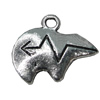 Pendant Zinc Alloy Jewelry Findings Lead-free, 19x16mm, Hole:2mm, Sold by Bag