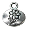 Pendant Zinc Alloy Jewelry Findings Lead-free, 11x13mm, Hole:2mm, Sold by Bag