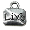 Pendant Zinc Alloy Jewelry Findings Lead-free, 10x11mm, Hole:2mm, Sold by Bag