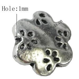 Bead Zinc Alloy Jewelry Findings Lead-free, 13x14mm, Hole:1mm, Sold by Bag