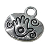 Pendant Zinc Alloy Jewelry Findings Lead-free, 13mm, Hole:2mm, Sold by Bag