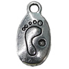 Pendant Zinc Alloy Jewelry Findings Lead-free, 9x17mm, Hole:2mm, Sold by Bag