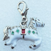 Zinc Alloy Enamel Pendant, Nickel-free & Lead-free, A Grade Animal 26x19mm, Sold by PC  