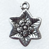 Zinc Alloy Charm/Pendants, Nickel-free & Lead-free, A Grade Flower 22x16mm, Sold by PC