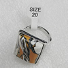 Alloy Rings, Rectangle 25x18mm, Sold by PC