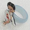 Plastic Rings, Girl 32x21mm, Sold by PC