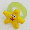 Plastic Rings, Star 25mm, Sold by PC