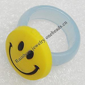 Plastic Rings, Flat Round 19mm, Sold by PC