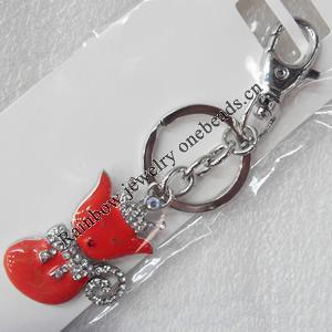 Zinc Alloy keyring Jewelry Key Chains, width:32mm, Length Approx:11cm, Sold by PC