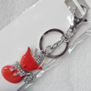 Zinc Alloy keyring Jewelry Key Chains, width:32mm, Length Approx:11cm, Sold by PC