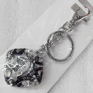 Zinc Alloy keyring Jewelry Key Chains, width:40mm, Length Approx:11cm, Sold by PC