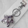 Zinc Alloy keyring Jewelry Key Chains, width:43mm, Length Approx:11cm, Sold by PC