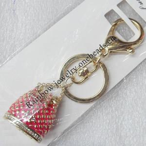 Zinc Alloy keyring Jewelry Key Chains, width:26mm, Length Approx:10cm, Sold by PC