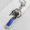 Zinc Alloy keyring Jewelry Key Chains, width:15mm, Length Approx:10cm, Sold by PC