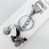 Zinc Alloy keyring Jewelry Key Chains, width:47mm, Length Approx:10cm, Sold by PC