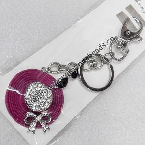 Zinc Alloy keyring Jewelry Key Chains, width:41mm, Length Approx:13cm, Sold by PC