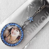 Mobile Decoration, Zinc Alloy Pendant, Pendant: about 30mm wide, Rope: about 6cm, Sold by PC
