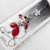 Mobile Decoration, Zinc Alloy Pendant, Pendant: about 28mm wide, Rope: about 6cm, Sold by PC