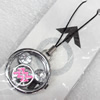 Mobile Decoration, Zinc Alloy Pendant, Pendant: about 28mm wide, Rope: about 6cm, Sold by PC