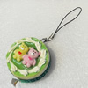 Mobile Decoration, PU Leather, Chain: about 60mm long, Pendant: about 43mm wide, Sold by PC