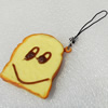 Mobile Decoration, PU Leather, Chain: about 60mm long, Pendant: about 38mm wide, Sold by PC