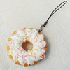 Mobile Decoration, PU Leather, Chain: about 60mm long, Pendant: about 48mm wide, Sold by PC
