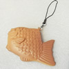 Mobile Decoration, PU Leather, Chain: about 60mm long, Pendant: about 80mm wide, Sold by PC