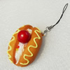 Mobile Decoration, PU Leather, Chain: about 60mm long, Pendant: about 35mm wide, Sold by PC