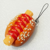 Mobile Decoration, PU Leather, Chain: about 60mm long, Pendant: about 35mm wide, Sold by PC