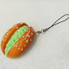 Mobile Decoration, PU Leather, Chain: about 60mm long, Pendant: about 35mm wide, Sold by PC