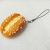 Mobile Decoration, PU Leather, Chain: about 60mm long, Pendant: about 35mm wide, Sold by PC