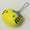 Mobile Decoration, PU Leather, Chain: about 60mm long, Pendant: about 48mm wide, Sold by PC